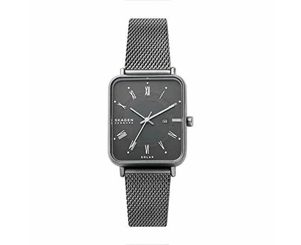 Elevate Your Style With The Skagen Ryle Solar Powered Gent's Ss Ip Gun Mesh Quartz Wristwatch Mod. Ryle Water Resistant 3 Atm ?