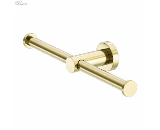 MECCA Double Toilet Roll Holders - Brushed Gold