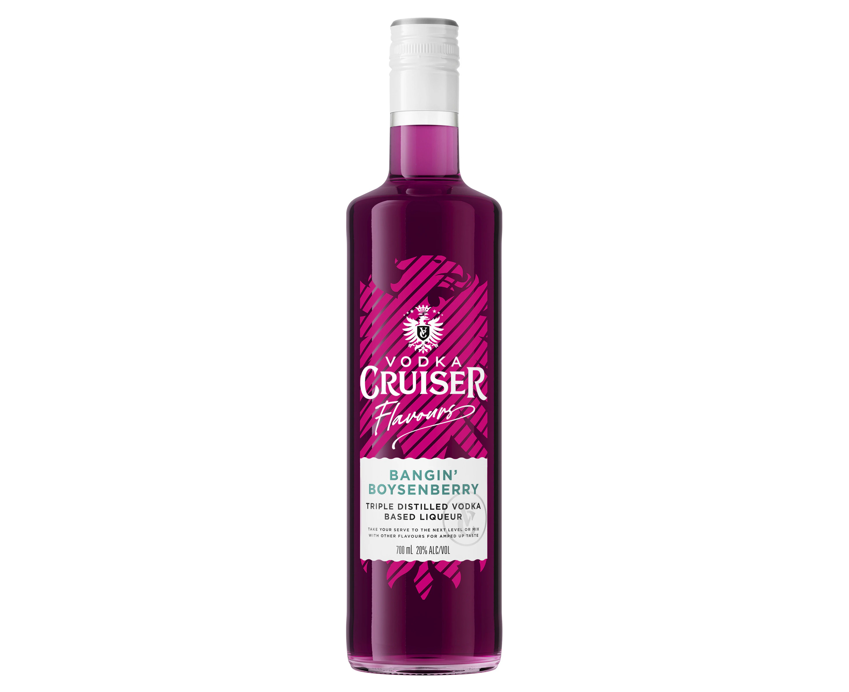 Vodka Cruiser Flavours Bangin Boysenberry, Vodka Based Liqueur, 20% ABV, 700mL Bottle