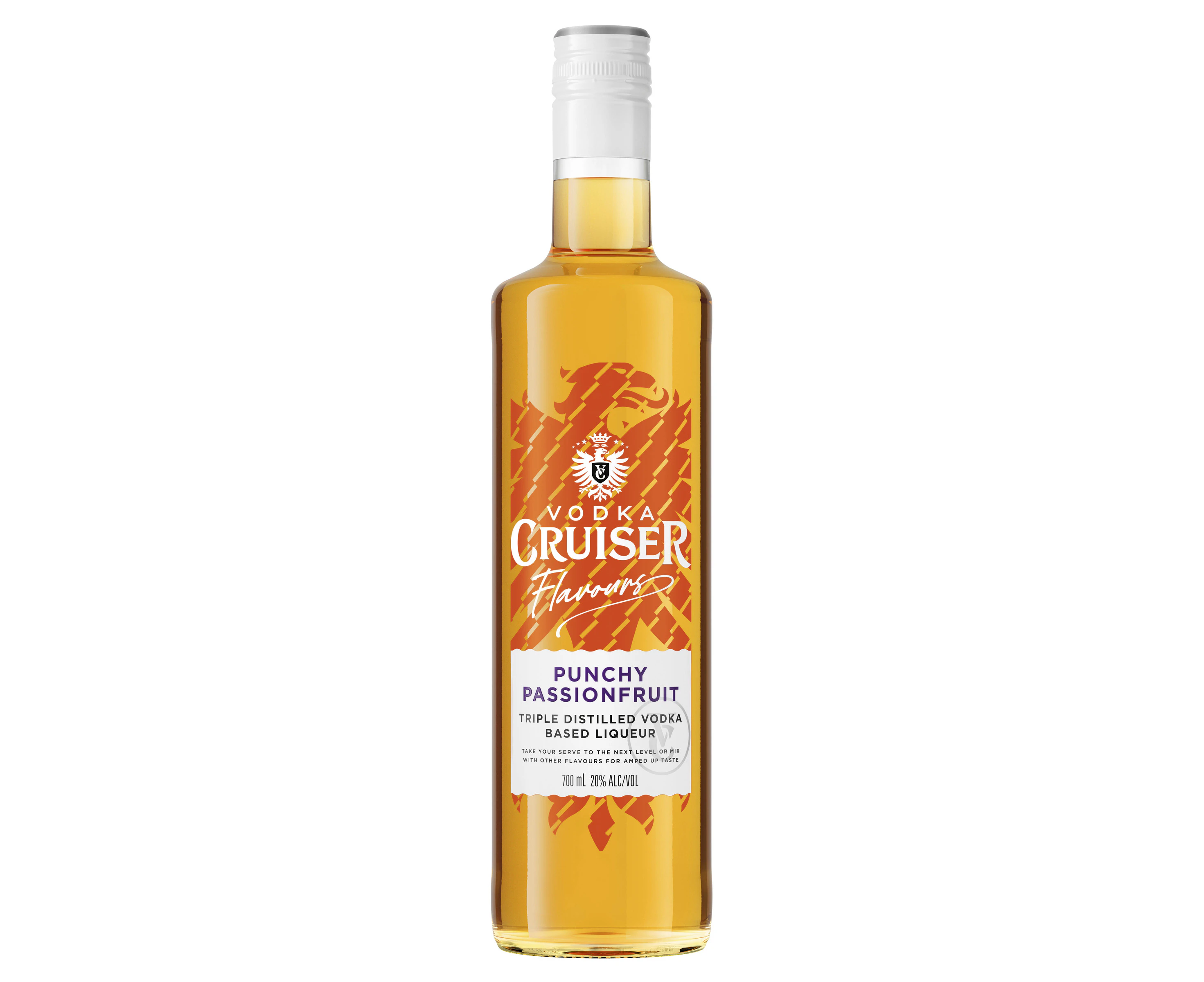 Vodka Cruiser Flavours Punchy Passionfruit, Vodka Based Liqueur, 20% ABV, 700mL Bottle