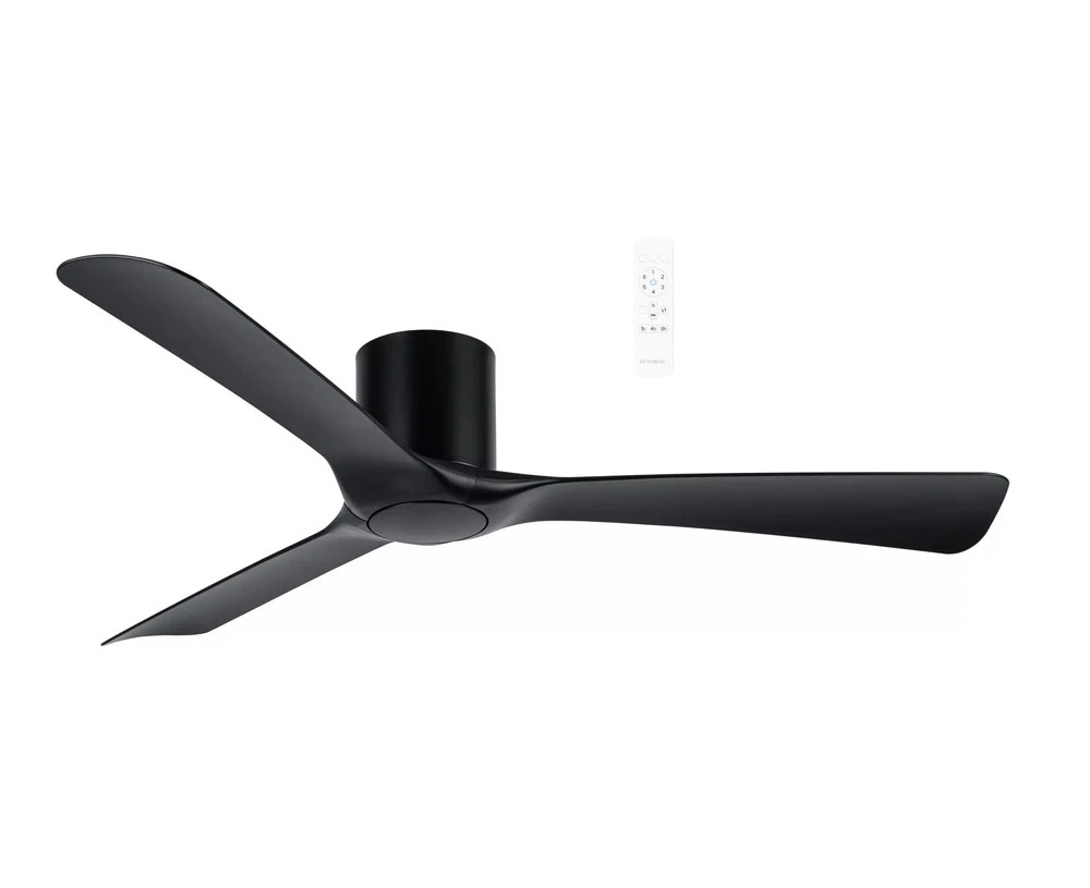 Martec Fresno 1320mm Smart DC Ceiling Fan with WiFi Remote Black