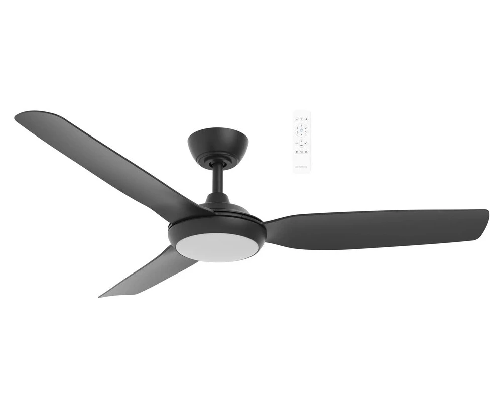 Martec Viper 3 1320mm Smart DC Ceiling Fan + Light with WiFi Remote Black