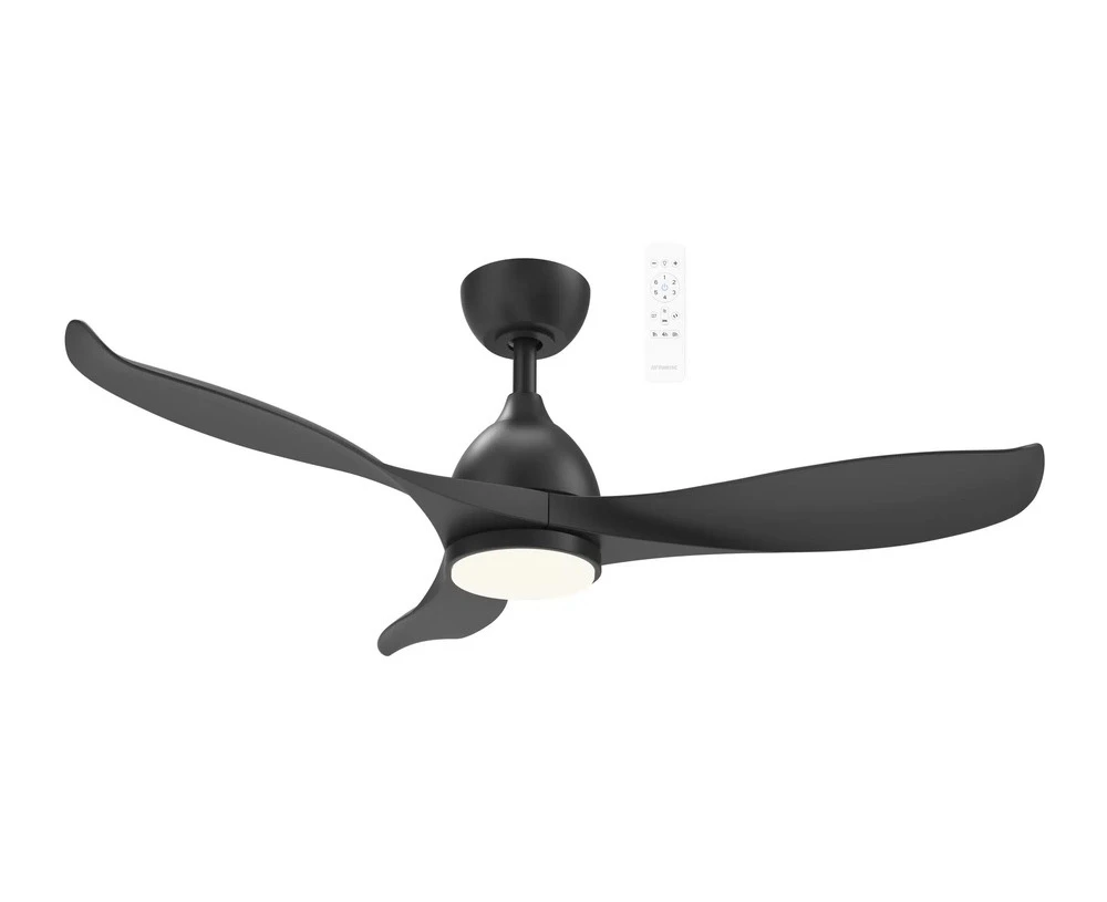 Martec Scorpion 1320mm Smart DC Ceiling Fan + Light with WiFi Remote Black