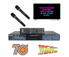 Sonken MP4000 Pro Karaoke Machine + 420 Songs from the 70's & 80's + 2 Wireless Microphones