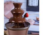 Electric Chocolate Fountain Machine,3 Layer Cheese Fountain Machine,Hold 10oz Chocolate Fondue Fountain,Stainless Steel Cheese Fountain Melting Machine