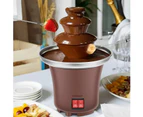 Electric Chocolate Fountain Machine,3 Layer Cheese Fountain Machine,Hold 10oz Chocolate Fondue Fountain,Stainless Steel Cheese Fountain Melting Machine