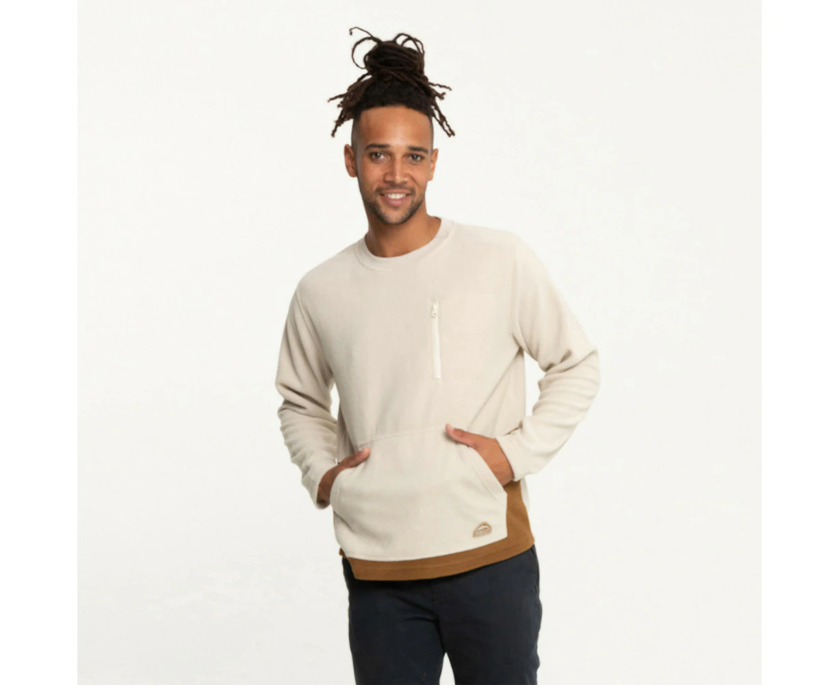 Hurley Capetown Windchill Crew Mens in Barley Bone