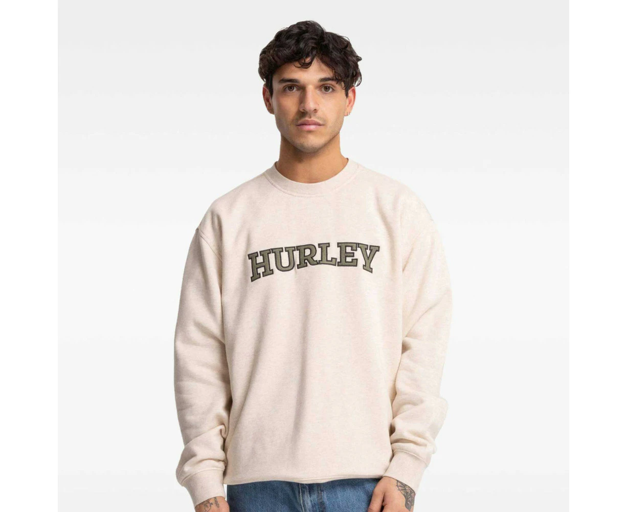 Hurley Arch Crew Mens in Heather Sand