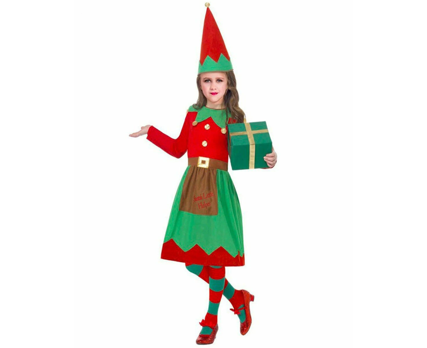 Cute Elf Christmas Girls Costume