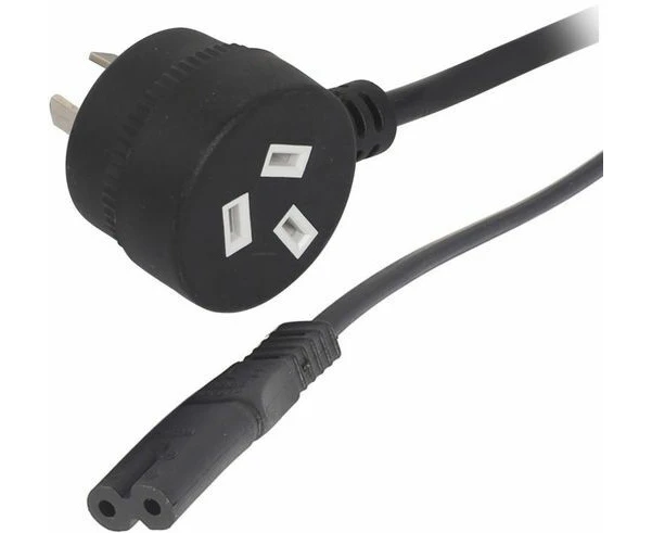 3m IEC C7 Female to Piggy Back 240V Mains Plug Power Cable