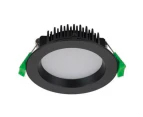 90mm Deco-13 LED Downlight 13w White, Black, Aluminium CCT 20420, 20421, 20422 Domus Lighting - Black