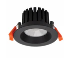 80mm Aqua 10 LED Downlight 10w Black, White 3k/4k/5k/CCT 212XX Domus Lighting - Black