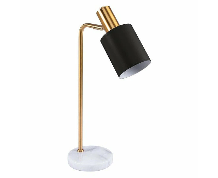 Marisol Desk Lamp 1Lt in Black & Antique Brass