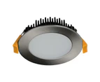 90mm Cutout TEK-13 Trio | 13w LED Downlight Tricolour Dali Dimmable in White or Satin Chrome - Satin White