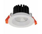 80mm Aqua 10 LED Downlight 10w Black, White 3k/4k/5k/CCT 212XX Domus Lighting - White