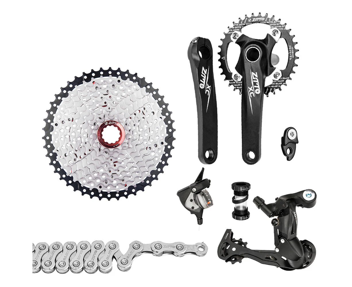 ZTTO 1x10 Speed MTB Derailleurs Shifter Groupset Bike Crankset 11-50T Cassette Flywheel 10 Speed Chain for MTB Mountain Bike