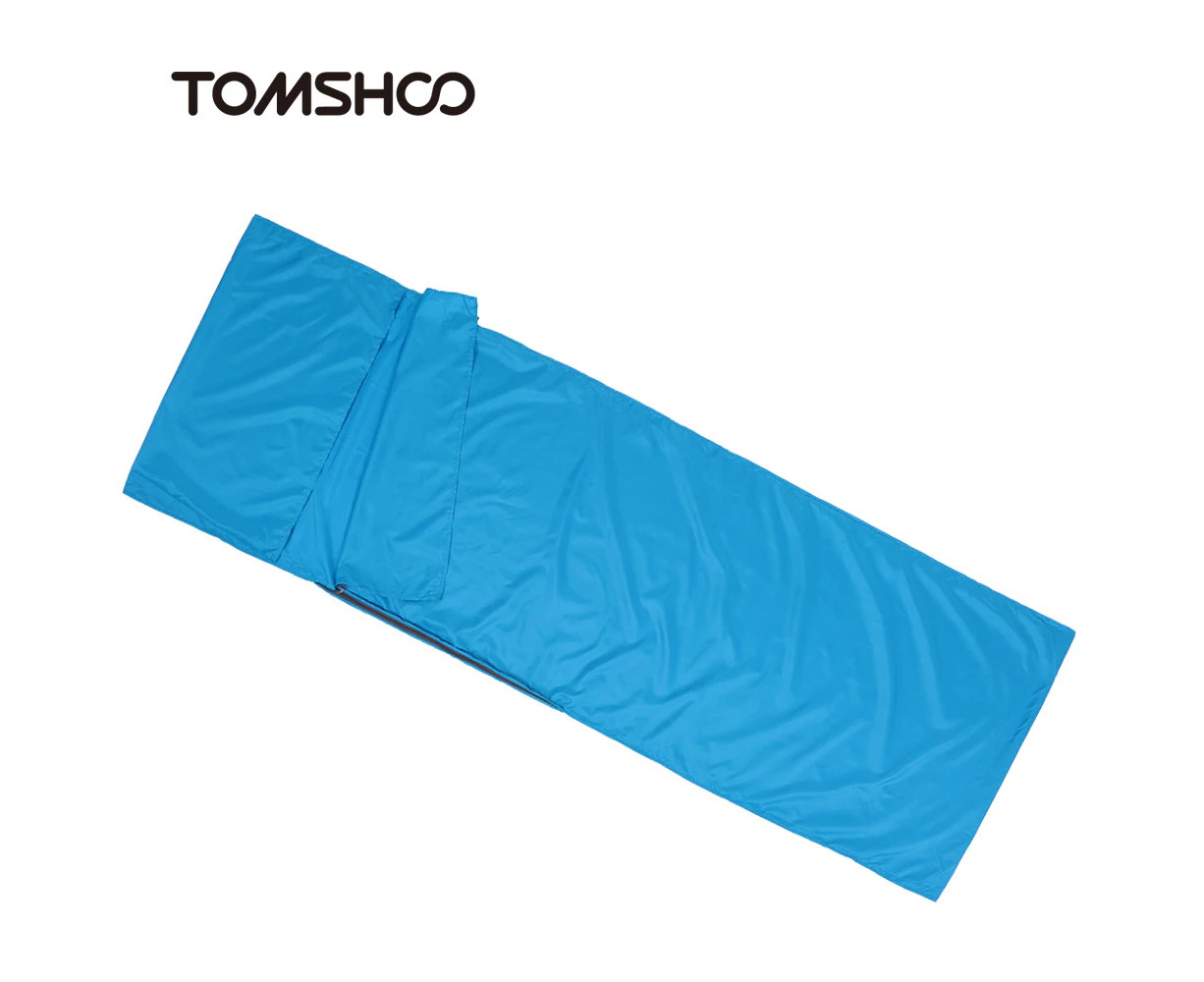 TOMSHOO 70*210CM Outdoor Travel Camping Hiking Polyester Pongee Healthy Sleeping Bag Liner with Pillowcase Portable Lightweight Business Trip Hotel