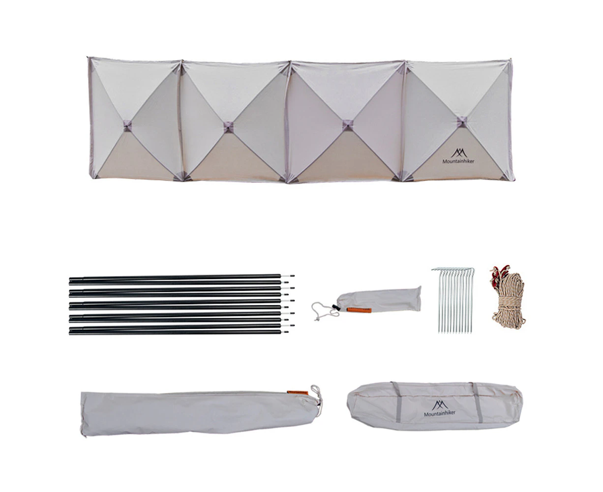 Camping Windbreak Stove Windscreen Beach Picnic Windshield Sunshade Screen with Storage Bag for Camping Picnic Beach Garden BBQ