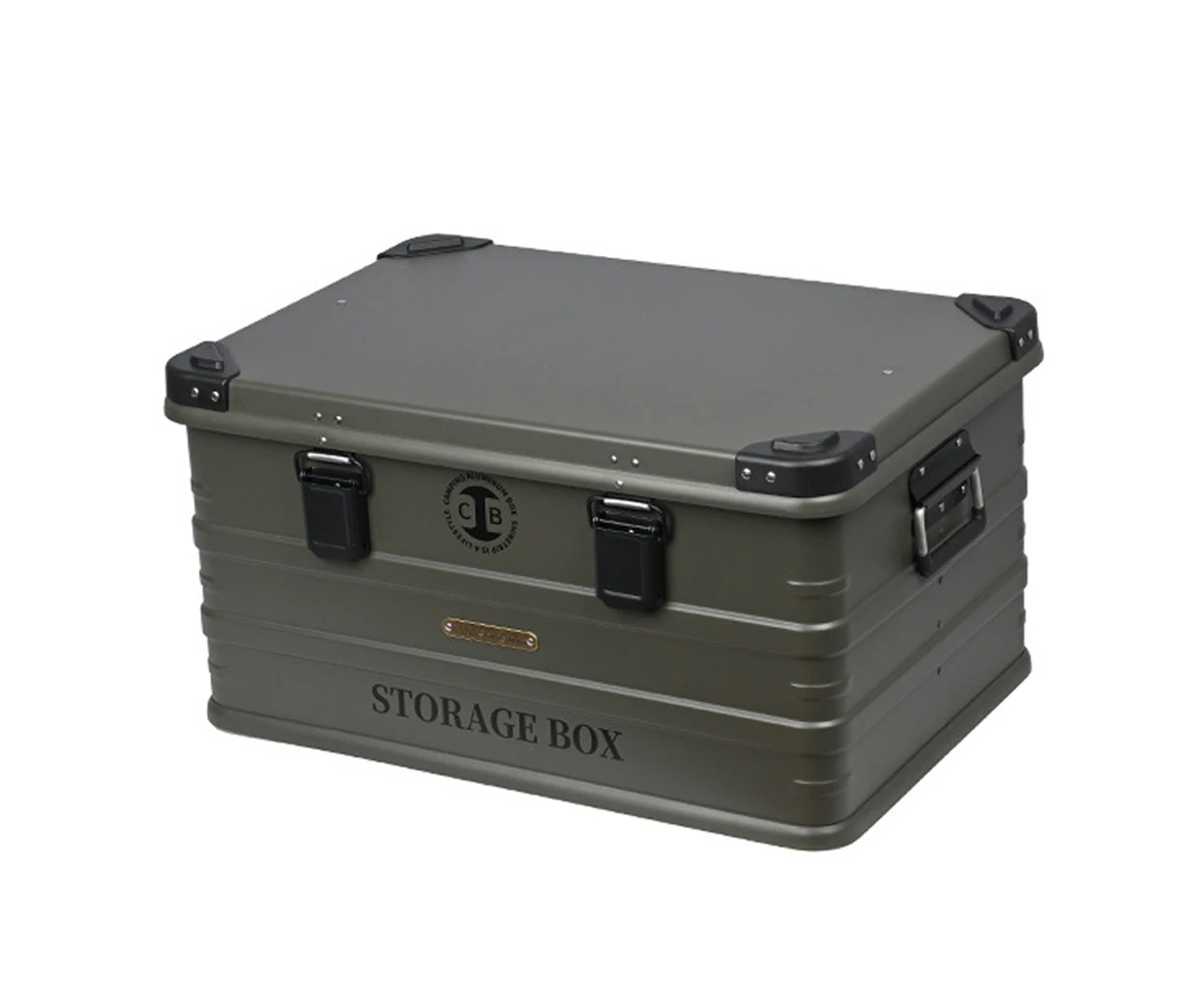 Outdoor Waterproof Storage Box Multifunctional Camping Aluminum Alloy Storage Box Large Capacity Car Storage Box