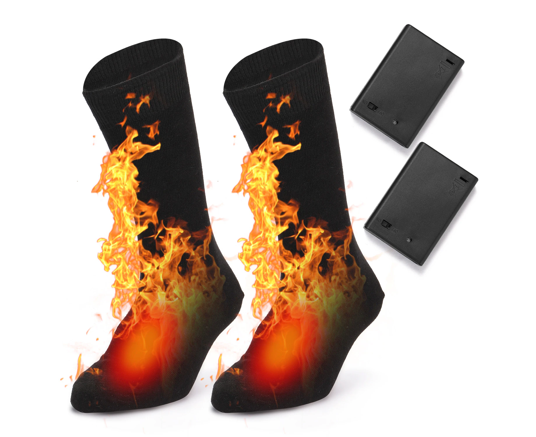 Electric Heated Socks Battery Powered Cold Weather Heat Socks for Men and Women Outdoor Riding Camping Hiking Motorcycle Warm Winter Socks