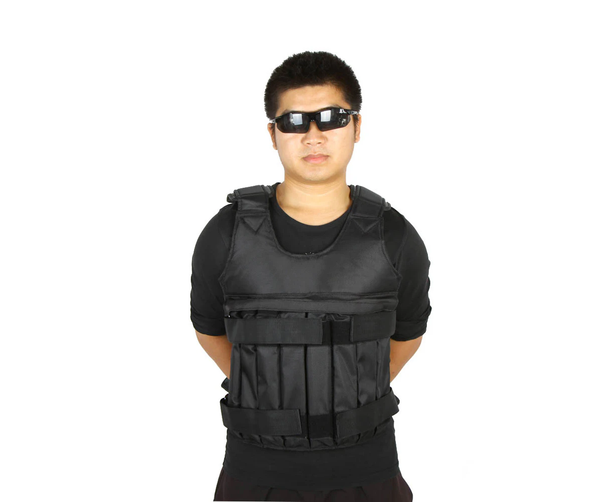 Max Loading 20kg Adjustable Weighted Vest Weight Jacket Exercise Boxing Training Waistcoat Invisible Weightloading Sand Clothing (Empty)