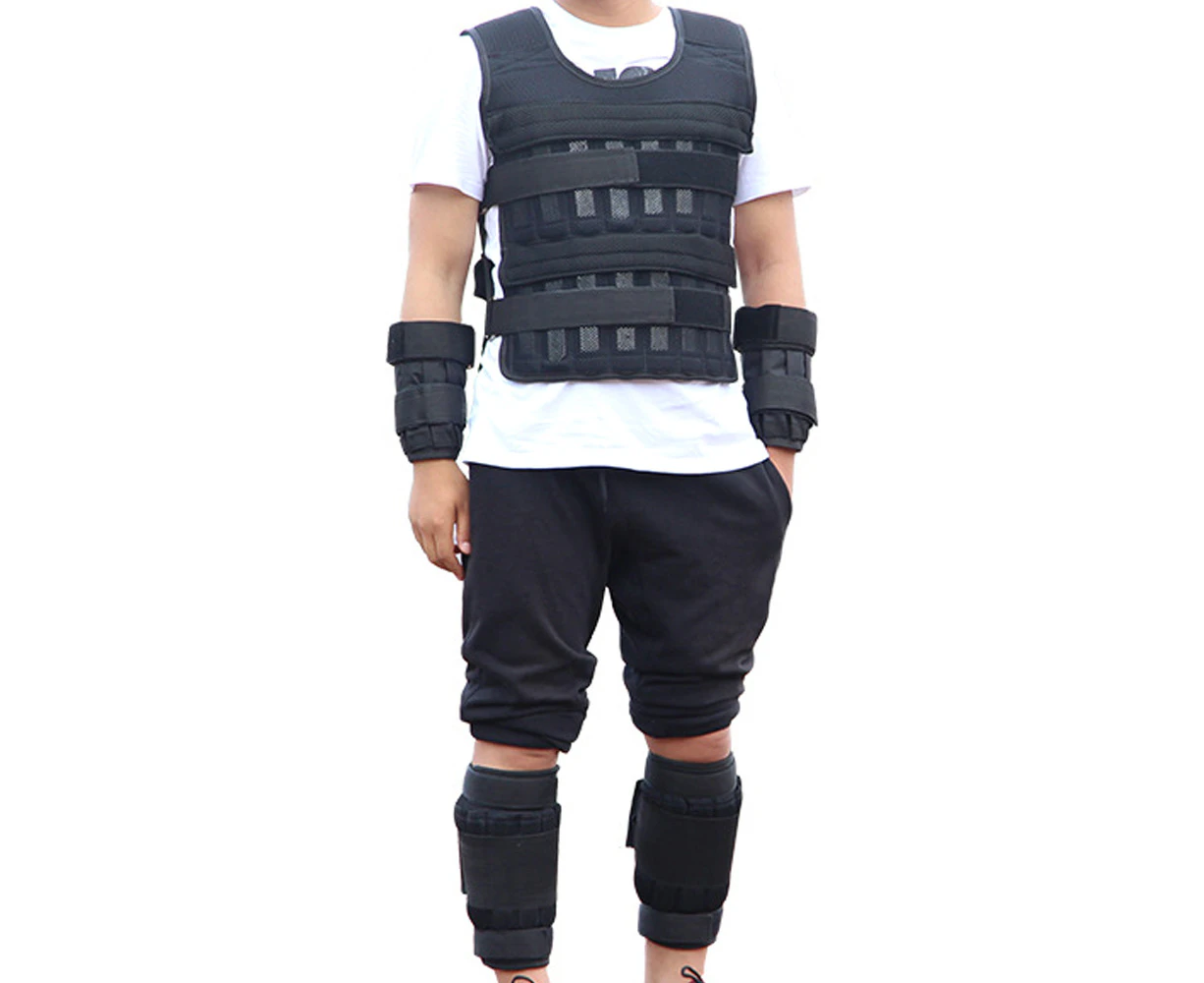 Adjustable Weighted Vest 10kg Workout Weight Vest with Wrist Weights and Leg Weights