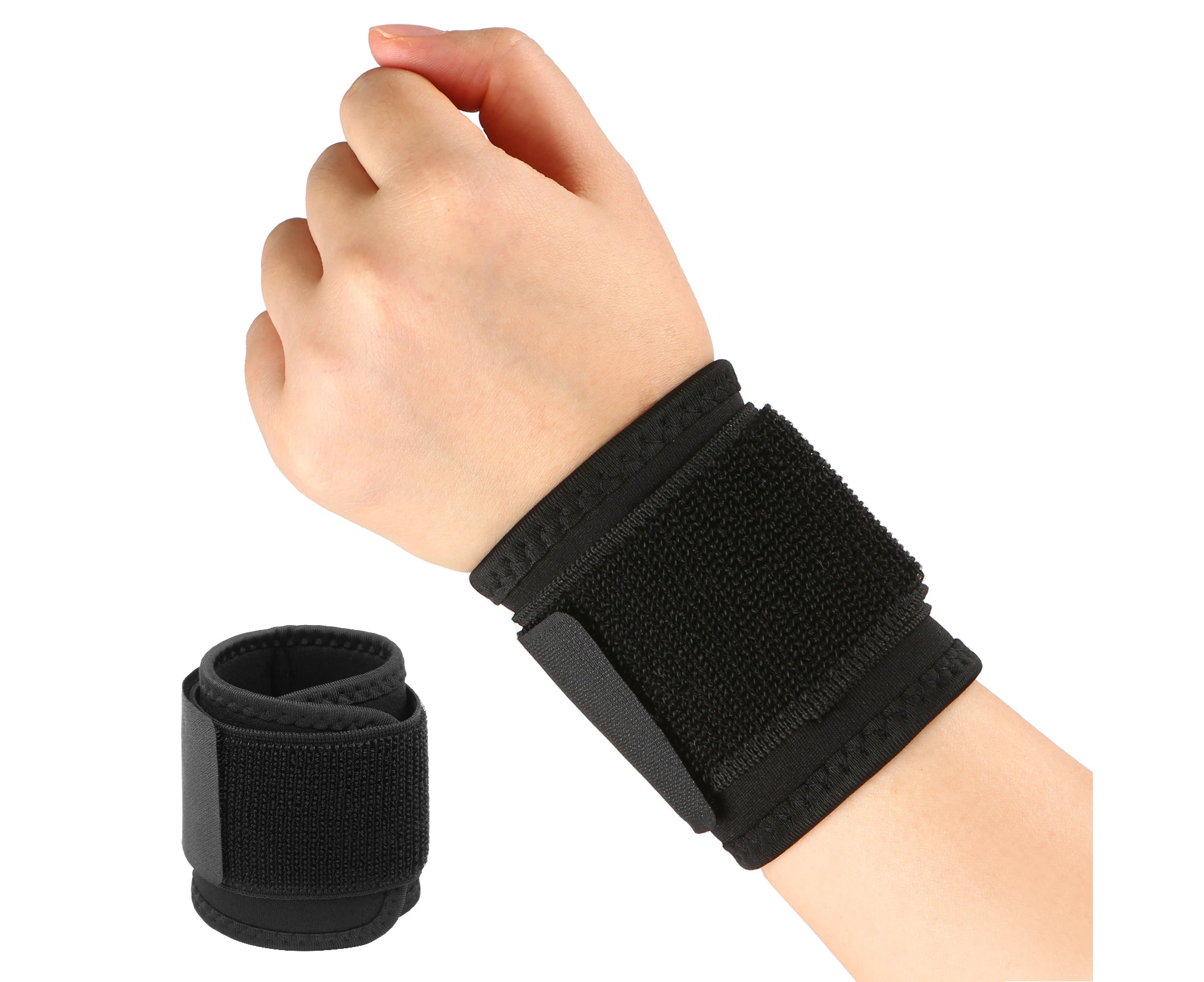 Wrist Support Brace Wrist Stabilizer Adjustable Wrist Bandages Protector Left and Right Hand Wrist Wraps for Fitness Office Pain Relief