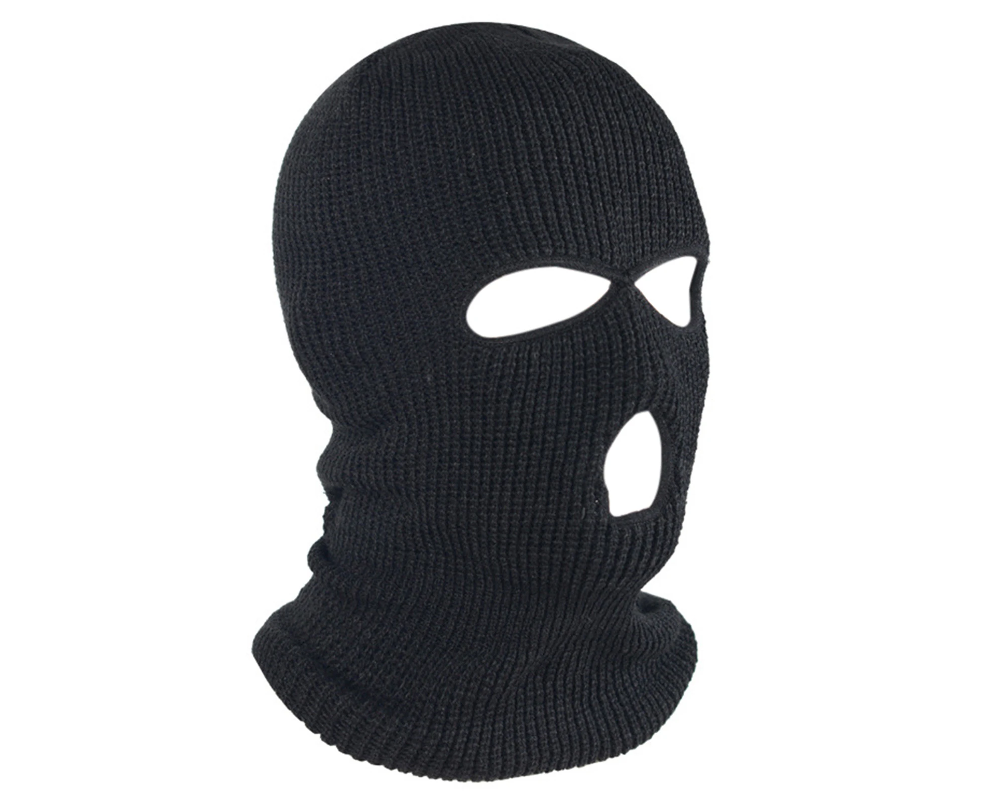 Thermal Face Mask Wind-proof 3 Hole Winter Knitted Cycle Mask Neck Warmer Motorcycle Under Helmet Lining Mask Caps Ultimate Thermal Retention Hat Full Face