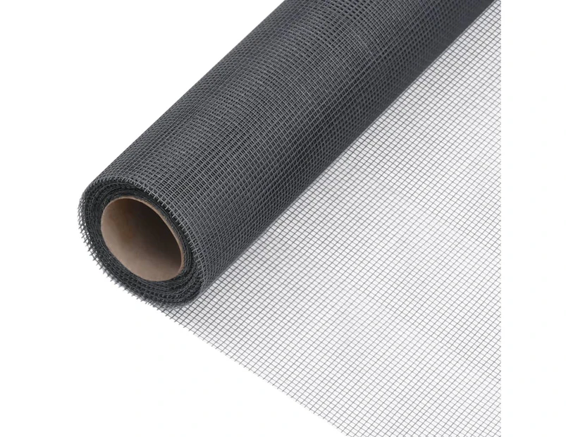 vidaXL Mesh Screen Fiberglass 100x500 cm Grey