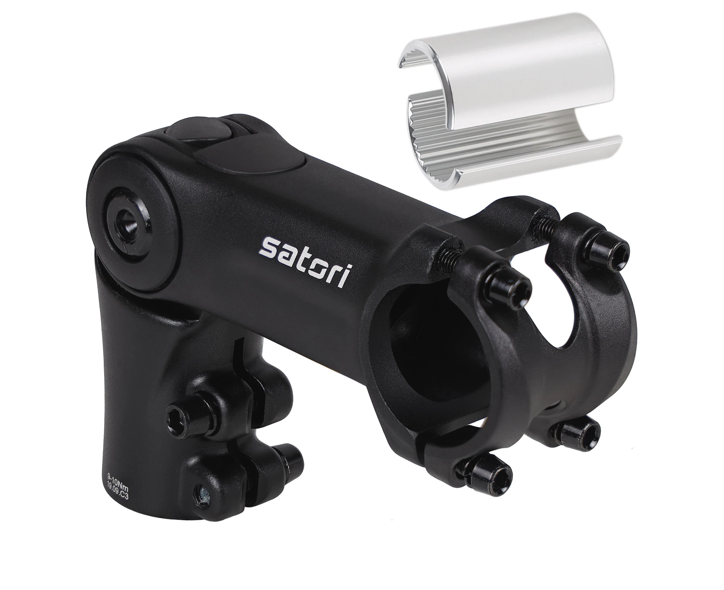 SATORI UP3 Bike Bicycle Riser Adjustable Handlebar Stem - 90mm x 31.8mm or 25.4mm with Included Shim