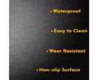 CD 15mm Thick High-Density Gym Floor Mats Tiles - 6 Pack 500x500mm Rubber Exercise Workout Equipment Mat - Noise Shock Absorbing Surface Protection