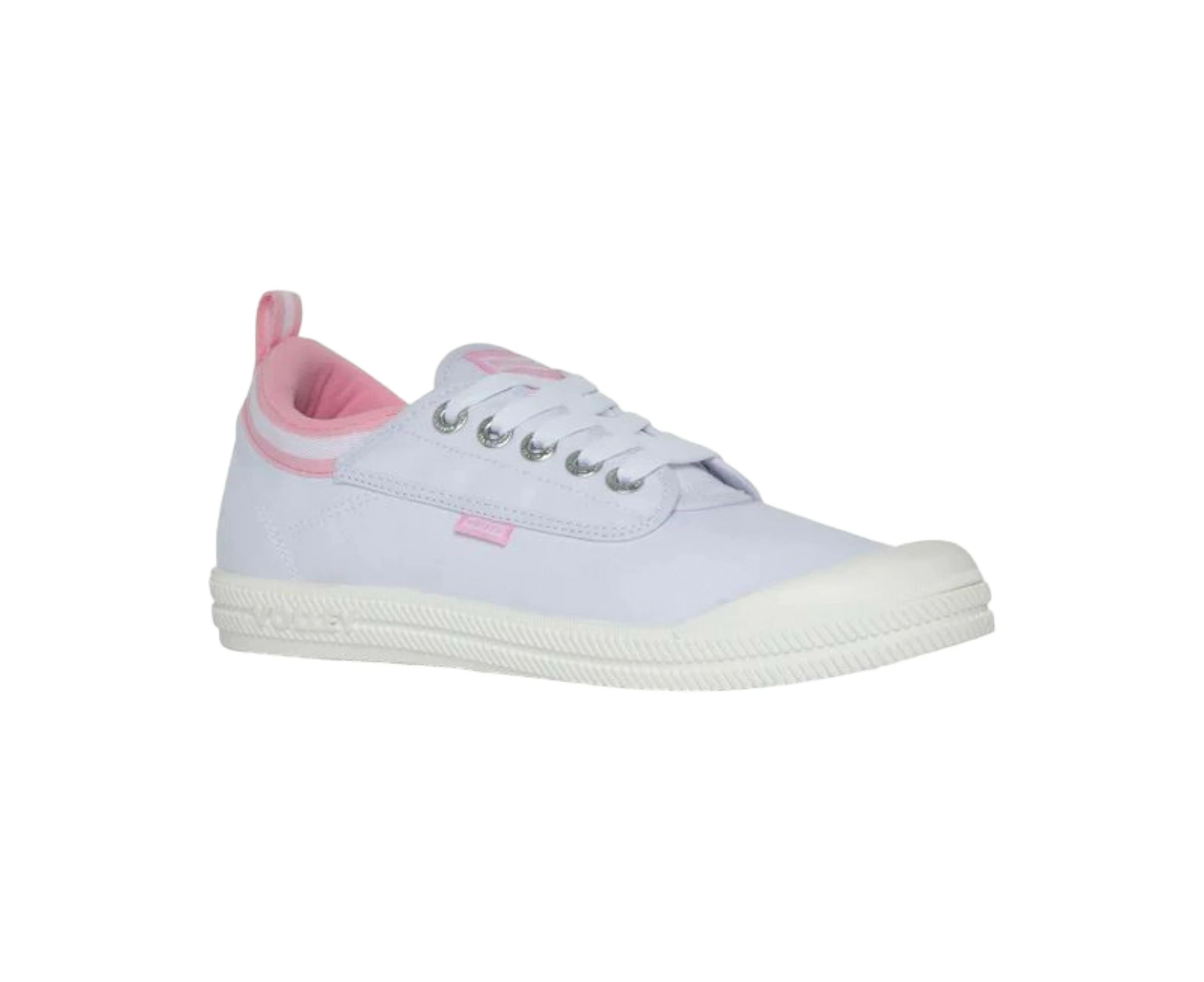 Dunlop Volleys Womens International Volley Canvas Casual Shoes Lace White Pink - White/Pink