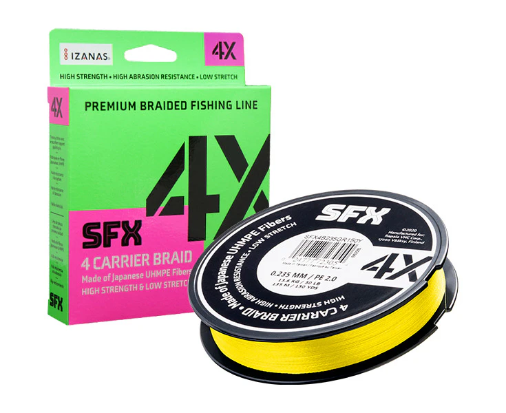 Sufix SFX 4X Braided Line 30lb 150yds Yellow