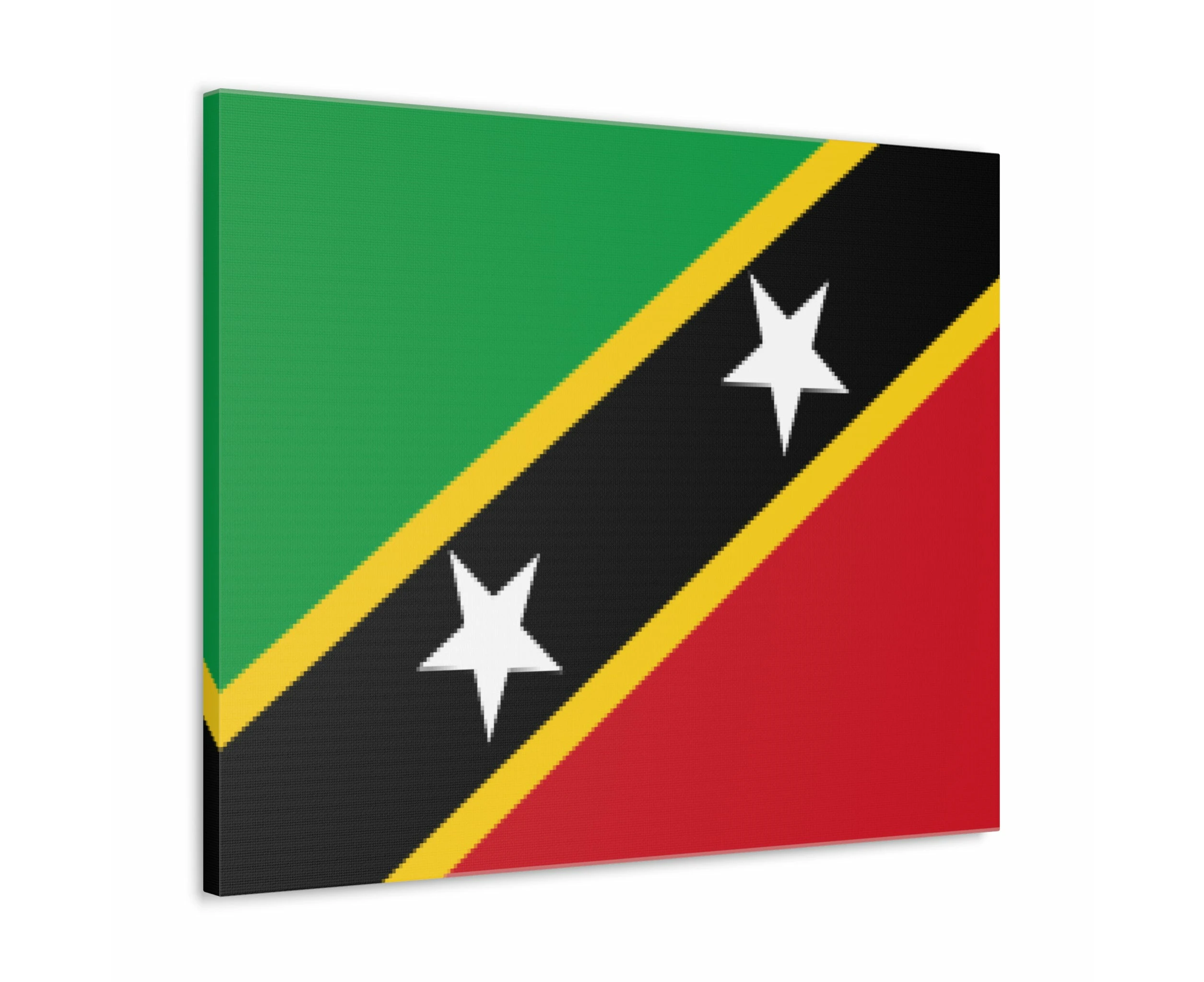 Saint Kitts and Nevis Country Flag Canvas Vibrant Wall Art Unframed Home Decor