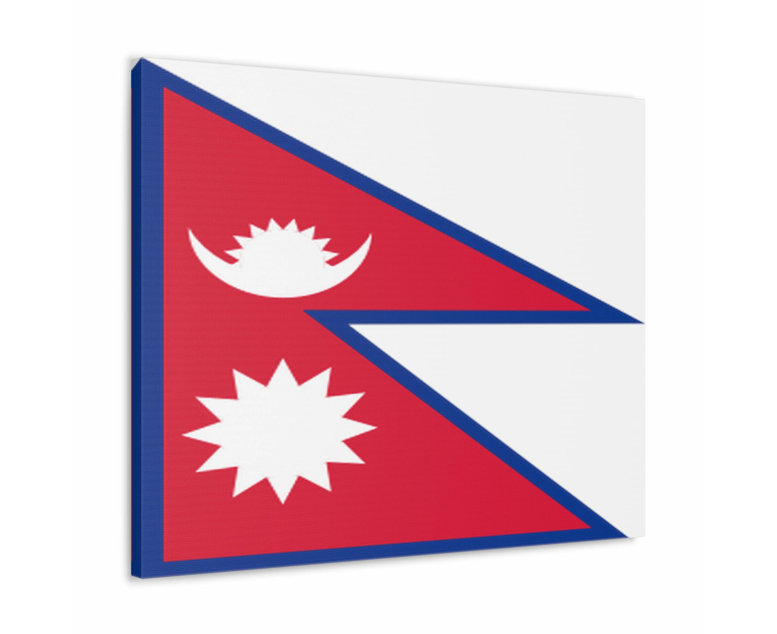 Nepal Country Flag Canvas Vibrant Wall Art Unframed Home Decor