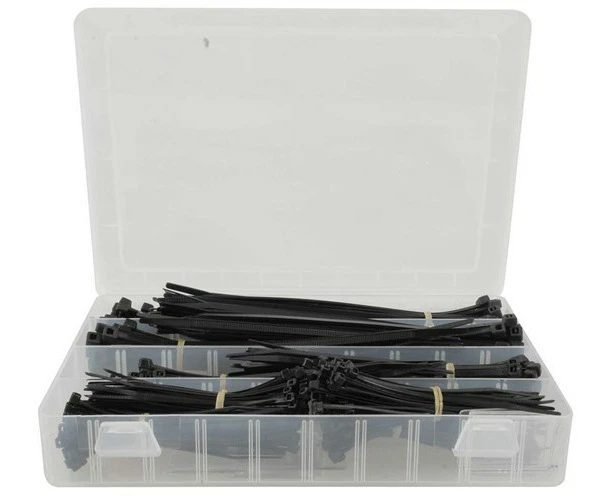 Cable Tie Box Popular Sizes 400 pieces 2-3 different sizes and black colour