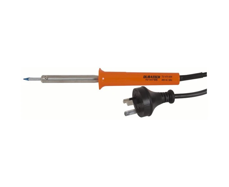 Duratech Soldering Iron 240v 40W Stainless Steel Barrel and Orange