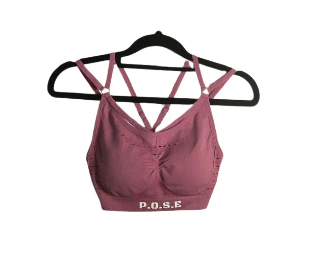 P.O.S.E Abloom Seamless Pink Gym Sports Bra