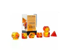 Chessex Gemini Translucent Red-Yellow/Gold Luminary 7 Die Set CHX 26468