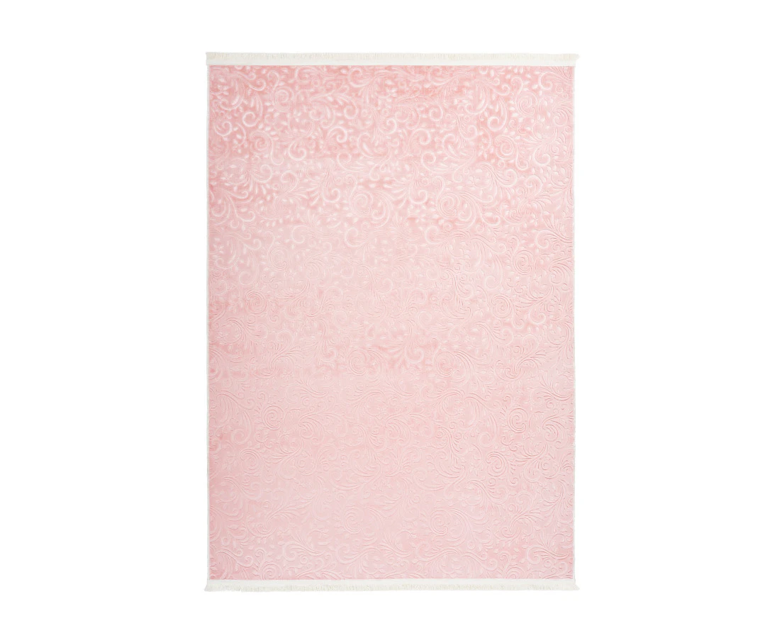 Peri 100 Powder Pink Floral Machine Washable Rug