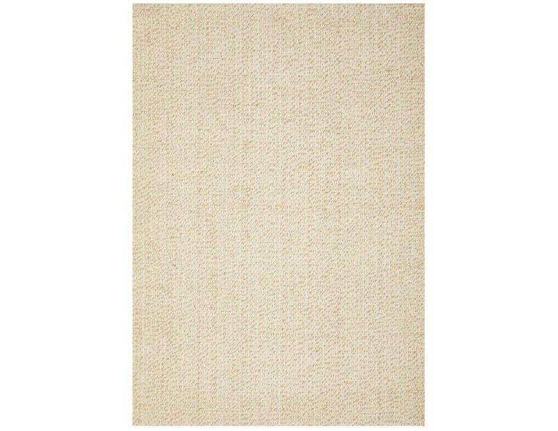 Parker Natural Cream Jute and Wool Modern Pebble Pattern Rectangle Rug