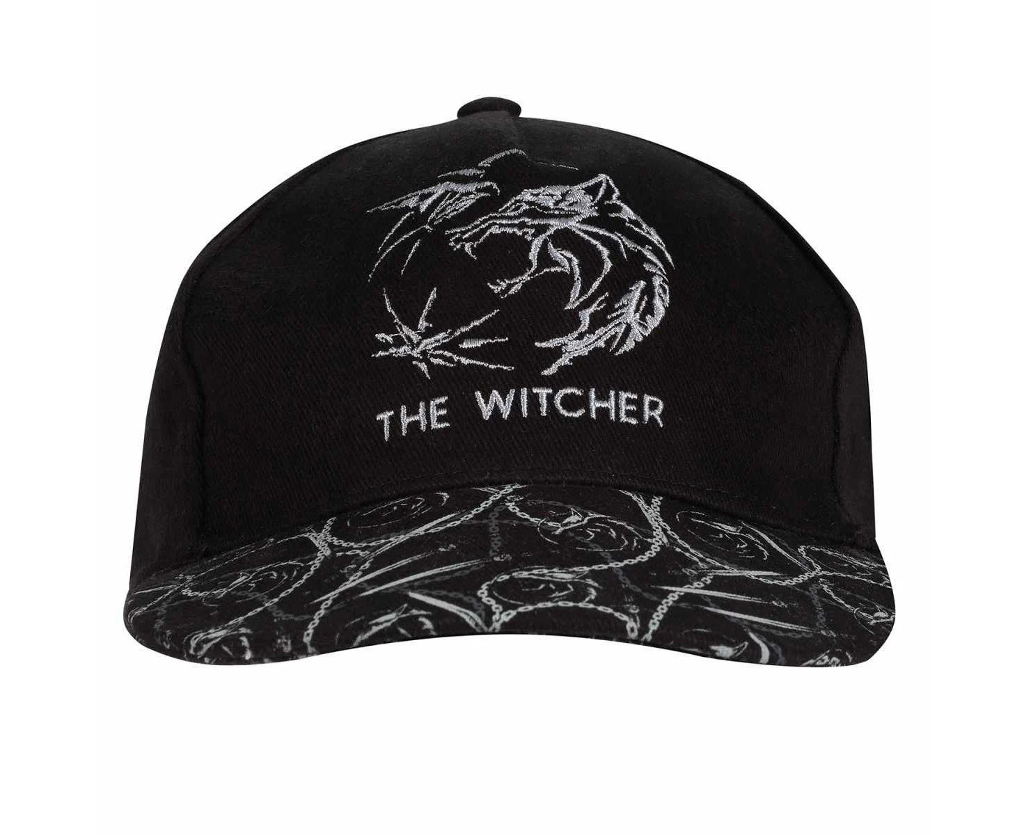 The Witcher Unisex Adult Patterned Logo Snapback Cap (Black) - HE1913