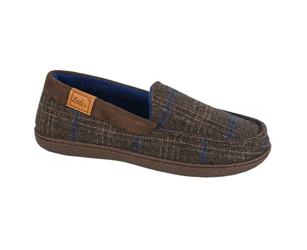 Zedzzz Mens Neville Slippers (Brown) - DF2448