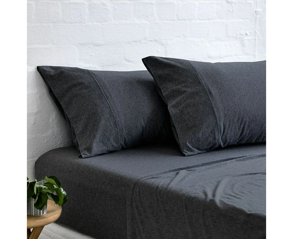 Gainsborough Cotton Jersey Sheet Set- Charcoal Marle