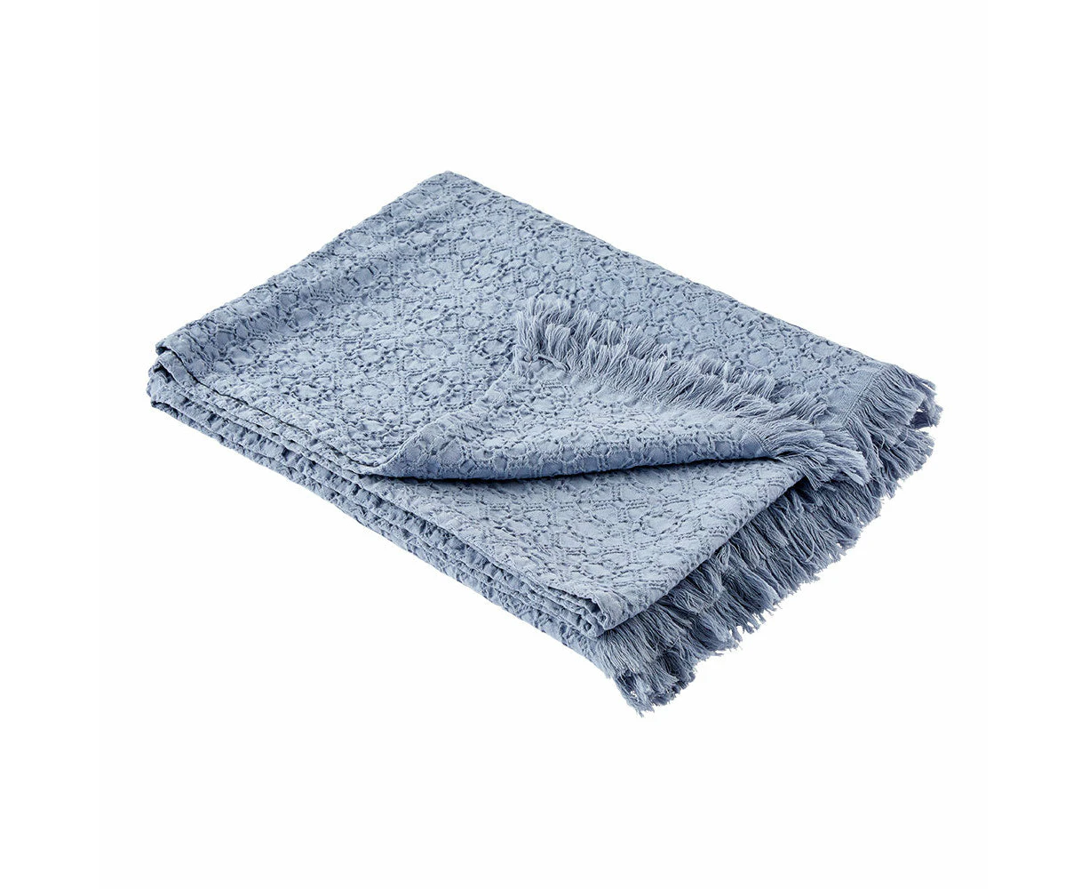 Deborah Hutton Seaford Throw - Blue Fin