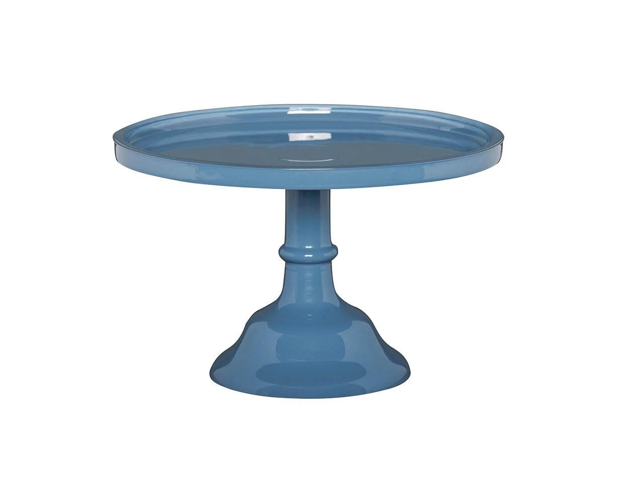 Ecology Glass Torte Cake Stand Dessert Display Holder 25x15.5cm Storm Blue