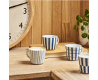 Set of 4 Ecology 320mL Chalk Mugs - Indigo