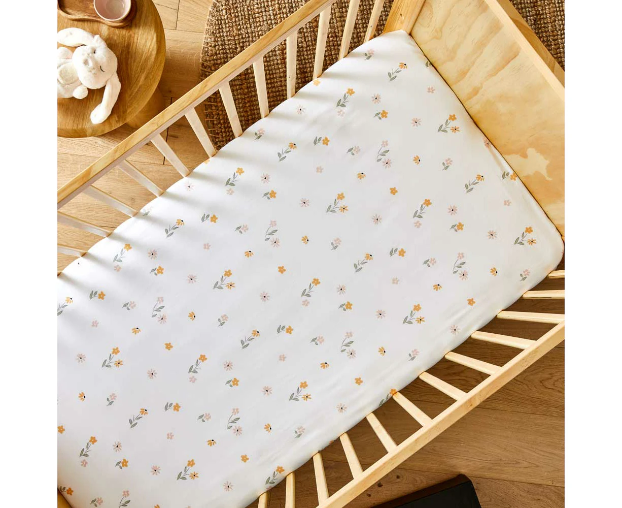 MyHouse - Kids MyHouse Kids Baby Cot Fitted Sheet - Floral