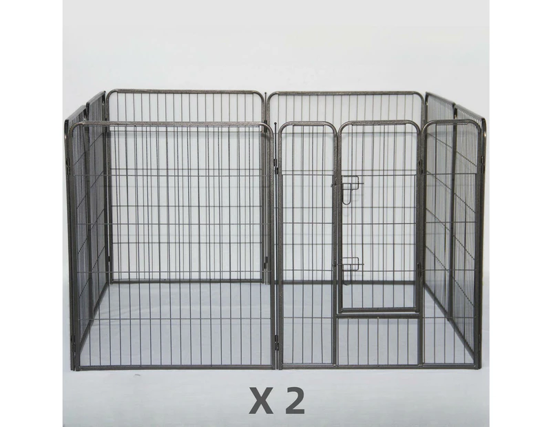 YES4PETS 16 Panels 100 cm Heavy Duty Pet Dog Cat Puppy Rabbit Exercise Playpen Fence