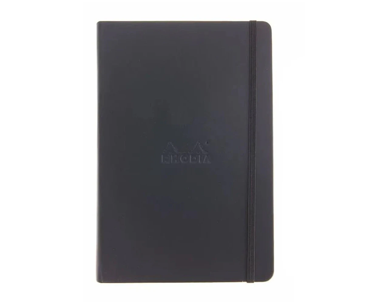 Rhodia Webbie A5 Webnotebook Plain Notebook Office Stationery Landscape Black